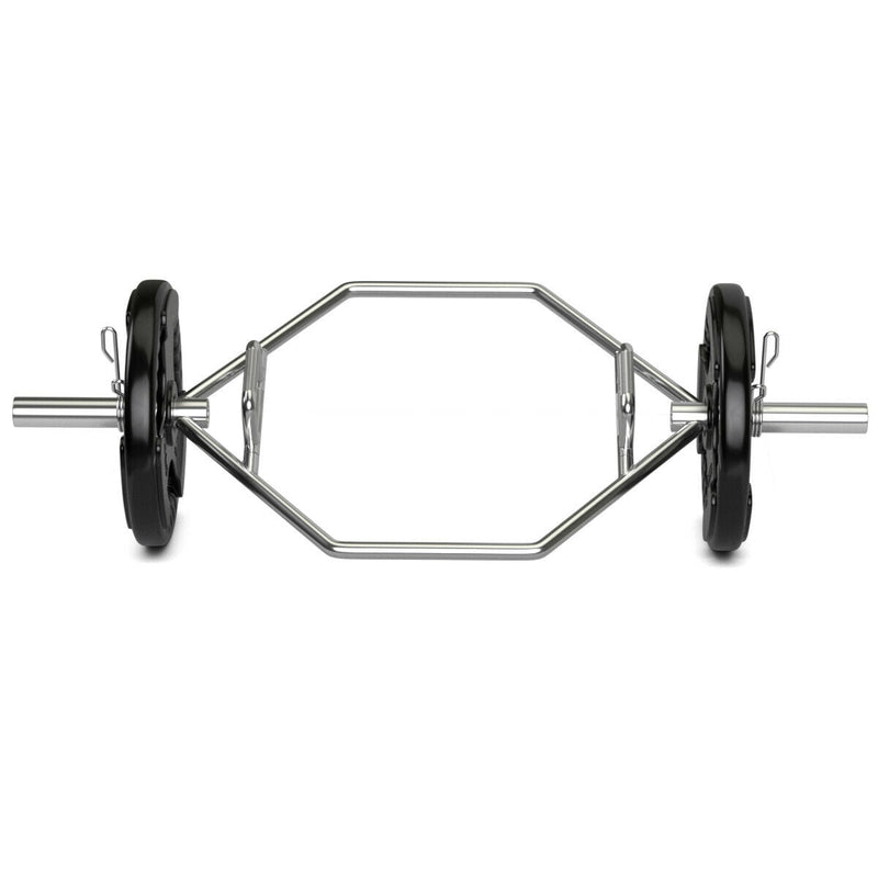 56 Inch Olympic Hexagon Deadlift Trap Bar with Folding Grips Powerlifting