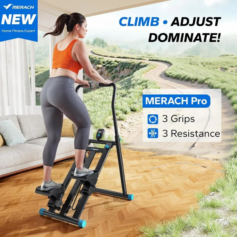 Stair Stepper for Home Gym Exercise, New Version Vertical Climber Machine for Full-Body Workout, Compact Folding Cardio Exercise