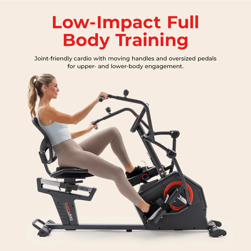 Premium Smart Programmable Electro-Magnetic Resistance Recumbent Elliptical Cross Trainer