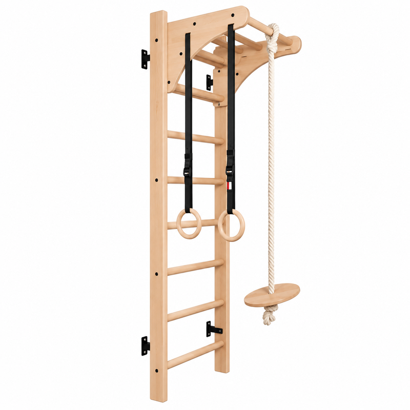 Wooden wall bars for kids room - BenchK 111 + A204