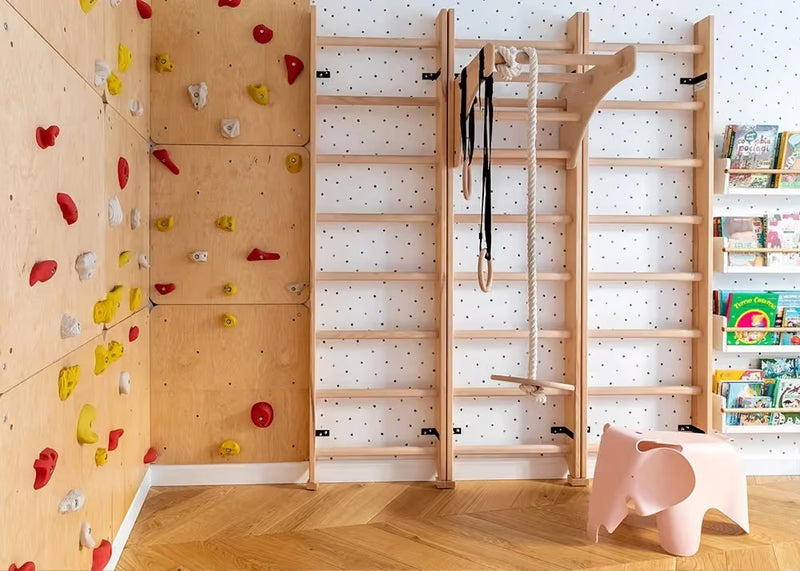 Wooden wall bars for kids room - BenchK 111 + A204