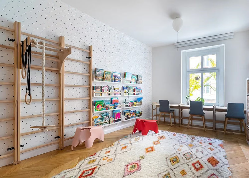 Wooden wall bars for kids room - BenchK 111 + A204
