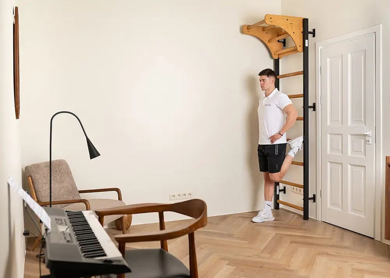 Wall bars BenchK 711B with wooden pull up bar