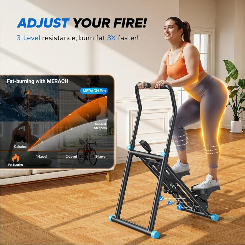 Stair Stepper for Home Gym Exercise, New Version Vertical Climber Machine for Full-Body Workout, Compact Folding Cardio Exercise